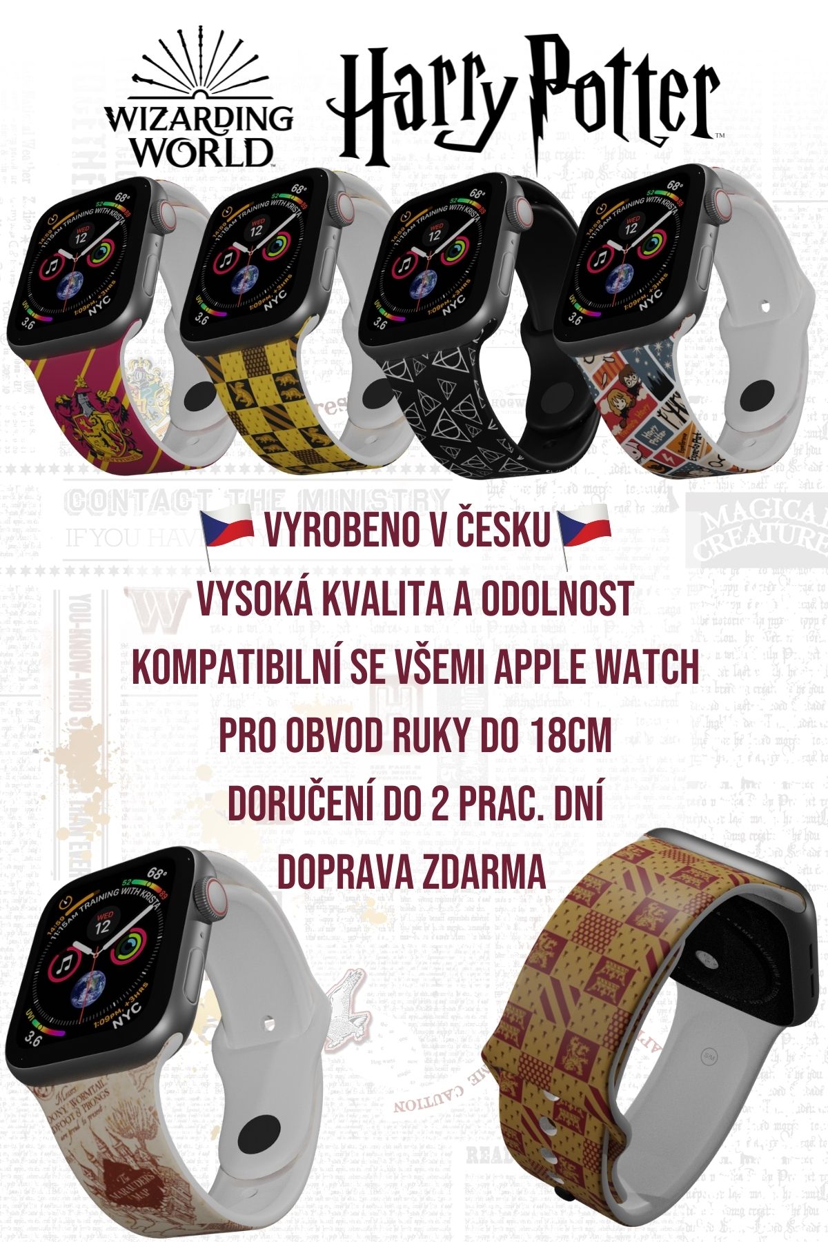 AAAAAOficiální licencované řemínky HARRY POTTER - Vyrábí Mi-band.cz-8